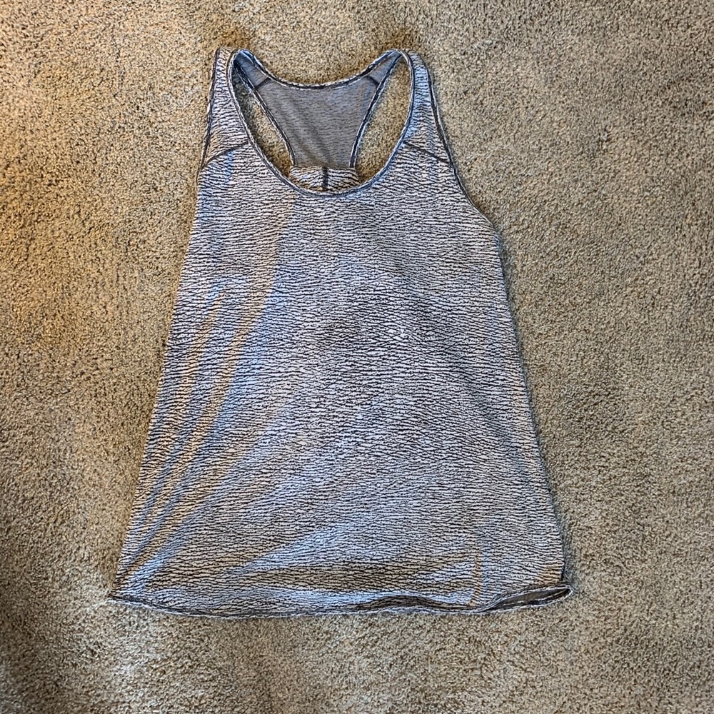 Tiger Space Dye Black White Singlet